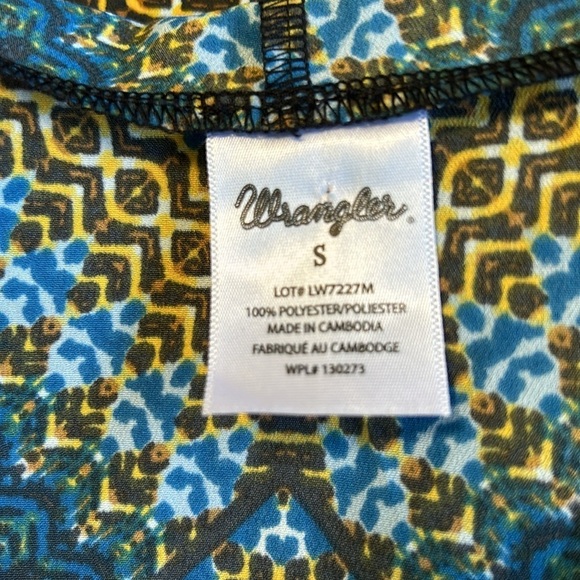 Wrangler Fringe Trim Western Rodeo Chiffon Lightweight Vest Size Small women’s - Picture 3 of 4